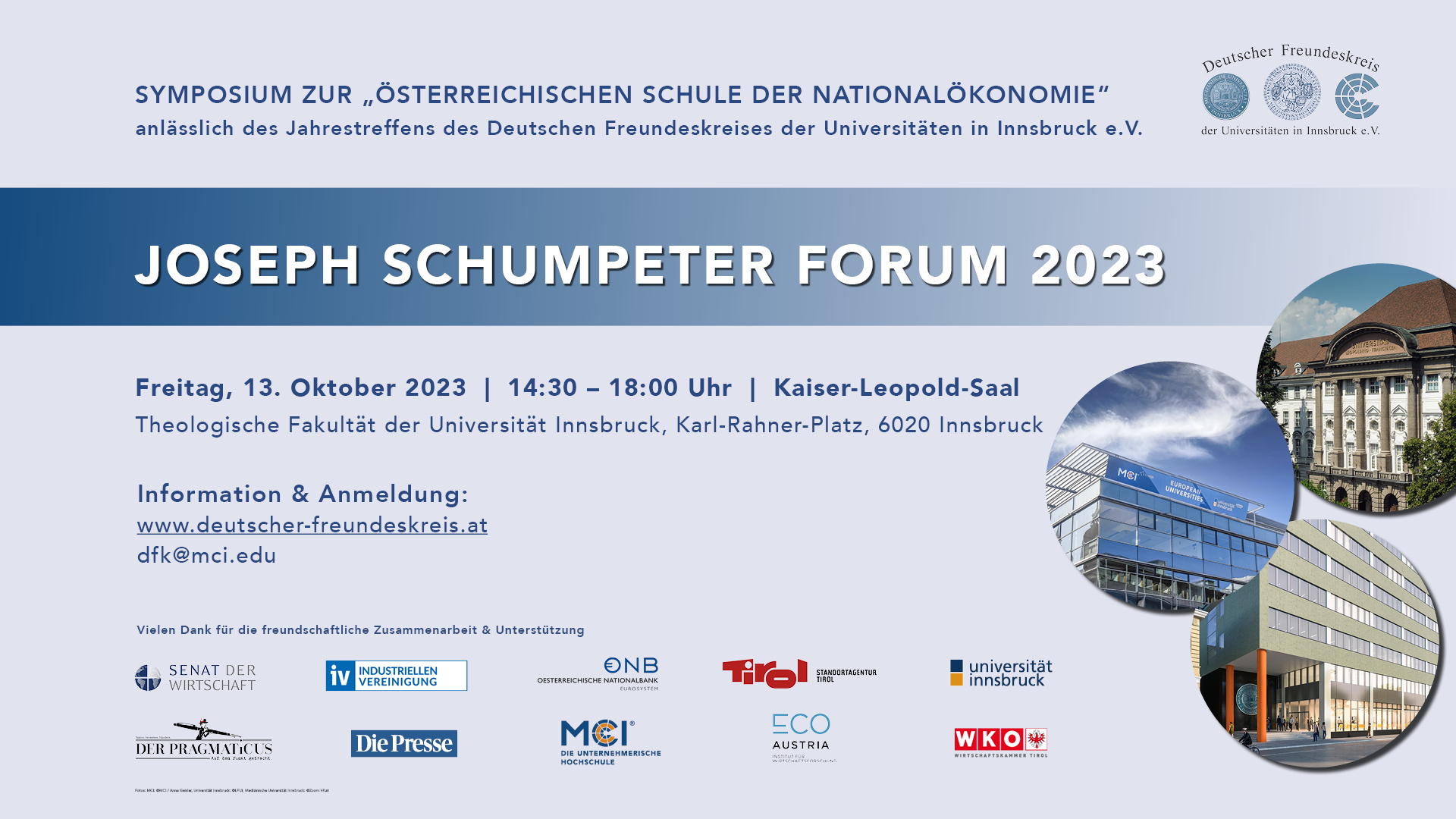 Joseph Schumpeter Forum 2023